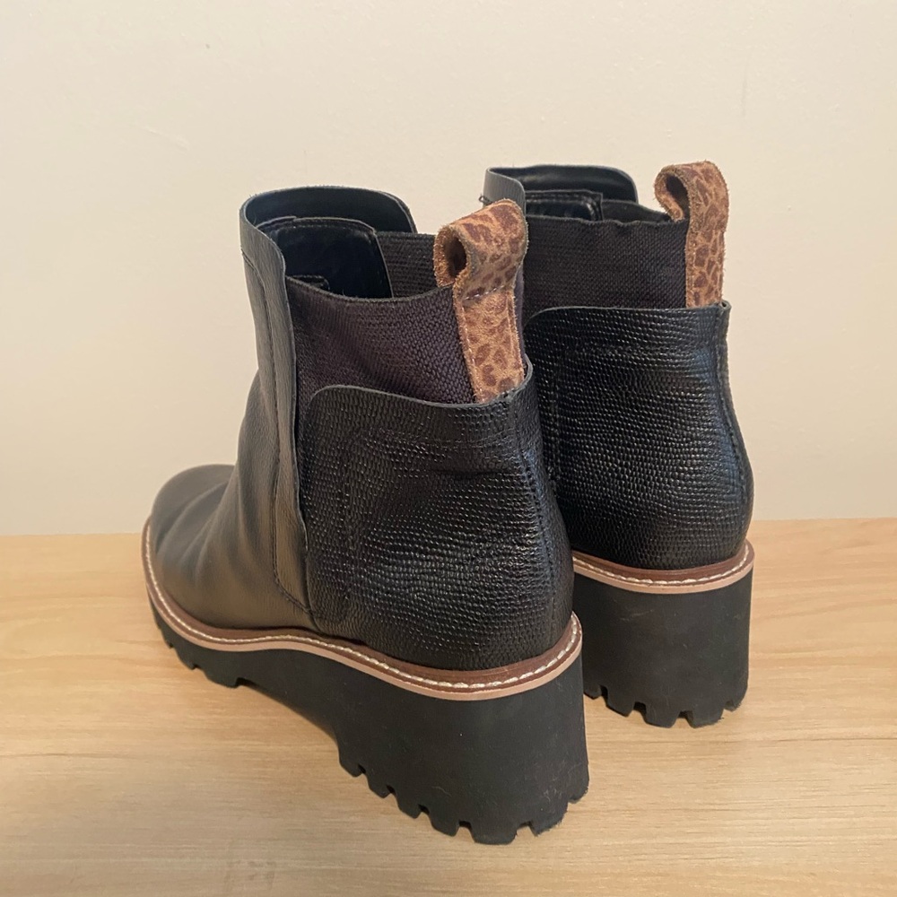 Dolce Vita Black Leather Ankle Booties sz9.5 - Picture 4 of 6